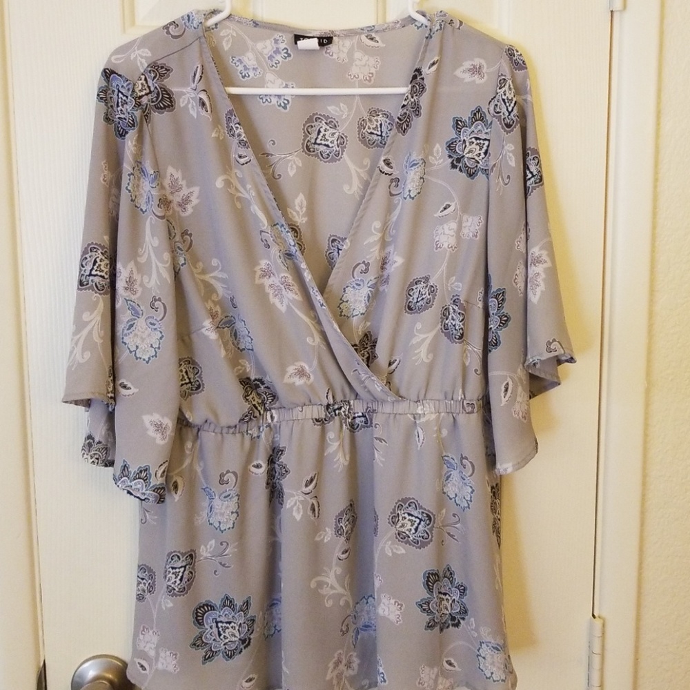 Torrid Grey Floral Pattern Babydoll